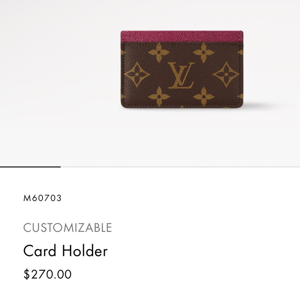 Louis Vuitton Card Holder, Fuchsia